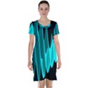 Wave Pattern Vector Design Short Sleeve Nightdress View1