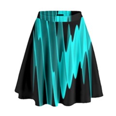 Wave Pattern Vector Design High Waist Skirt by Nexatart