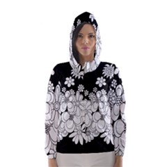 Mandala Calming Coloring Page Hooded Wind Breaker (women) by Nexatart