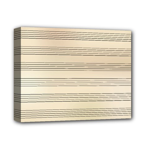 Notenblatt Paper Music Old Yellow Deluxe Canvas 14  X 11  by Nexatart