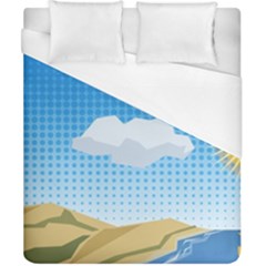 Grid Sky Course Texture Sun Duvet Cover (california King Size) by Nexatart