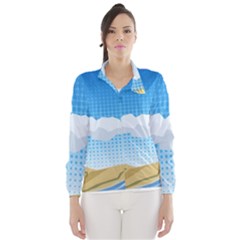 Grid Sky Course Texture Sun Wind Breaker (women) by Nexatart