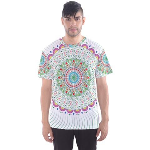 Flower Abstract Floral Men s Sport Mesh Tee by Nexatart