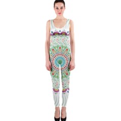 Flower Abstract Floral Onepiece Catsuit by Nexatart