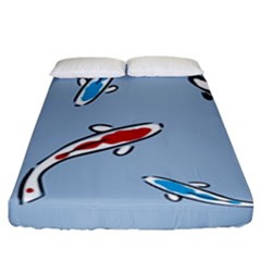 Koi Carp East Vector Seamless Fitted Sheet (king Size) by Nexatart