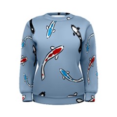 Koi Carp East Vector Seamless Women s Sweatshirt by Nexatart