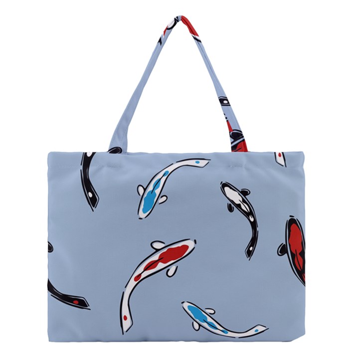 Koi Carp East Vector Seamless Medium Tote Bag