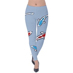 Koi Carp East Vector Seamless Velvet Leggings