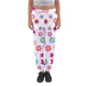 Floral Flowers Background Pattern Women s Jogger Sweatpants View1