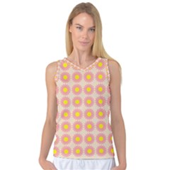 Pattern Flower Background Wallpaper Women s Basketball Tank Top by Nexatart