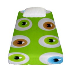 Eyes Background Structure Endless Fitted Sheet (single Size) by Nexatart