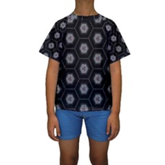 Mandala Calming Coloring Page Kids  Short Sleeve Swimwear by Nexatart