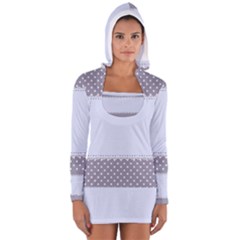 Blue Modern Women s Long Sleeve Hooded T-shirt by Nexatart