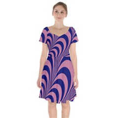 Fractals Vector Background Short Sleeve Bardot Dress