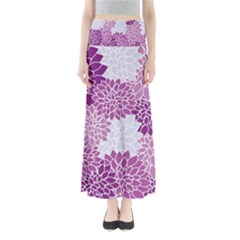 Floral Wallpaper Flowers Dahlia Maxi Skirts by Nexatart