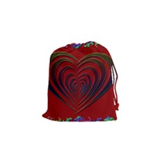 Red Heart Colorful Love Shape Drawstring Pouches (small)  by Nexatart