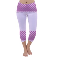 Purple Modern Capri Winter Leggings  by Nexatart