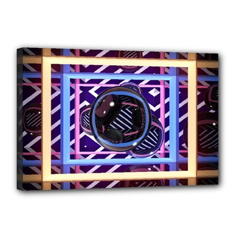 Abstract Sphere Room 3d Design Canvas 18  X 12  by Nexatart