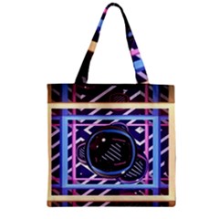 Abstract Sphere Room 3d Design Zipper Grocery Tote Bag by Nexatart