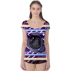 Abstract Sphere Room 3d Design Boyleg Leotard  by Nexatart