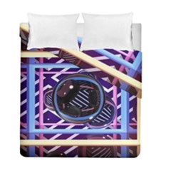 Abstract Sphere Room 3d Design Duvet Cover Double Side (full/ Double Size) by Nexatart