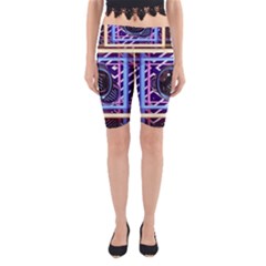 Abstract Sphere Room 3d Design Yoga Cropped Leggings by Nexatart