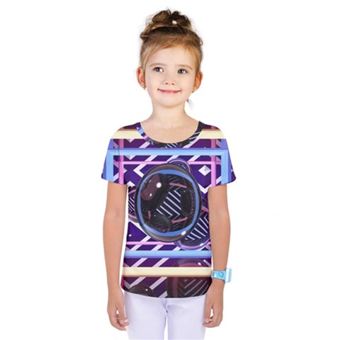 Abstract Sphere Room 3d Design Kids  One Piece Tee by Nexatart