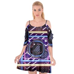 Abstract Sphere Room 3d Design Cutout Spaghetti Strap Chiffon Dress by Nexatart