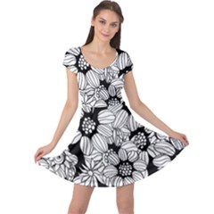 Mandala Calming Coloring Page Cap Sleeve Dresses by Nexatart