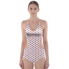 Motif Pattern Decor Backround Cut-out One Piece Swimsuit by Nexatart