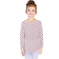 Motif Pattern Decor Backround Kids  Long Sleeve Tee