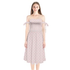 Motif Pattern Decor Backround Shoulder Tie Bardot Midi Dress