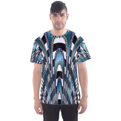 Abstract Art Design Texture Men s Sport Mesh Tee by Nexatart