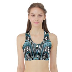 Abstract Art Design Texture Sports Bra With Border by Nexatart