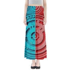 Vector Watch Texture Red Blue Maxi Skirts