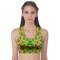 Jungle Love In Fantasy Landscape Of Freedom Peace Sports Bra