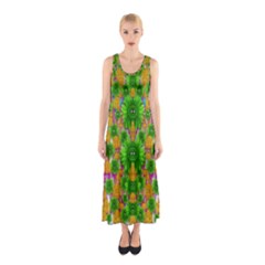 Jungle Love In Fantasy Landscape Of Freedom Peace Sleeveless Maxi Dress