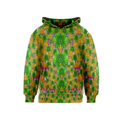 Jungle Love In Fantasy Landscape Of Freedom Peace Kids  Pullover Hoodie