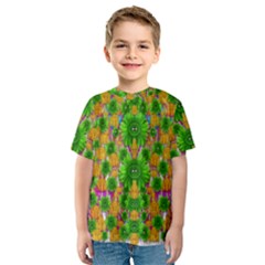 Jungle Love In Fantasy Landscape Of Freedom Peace Kids  Sport Mesh Tee