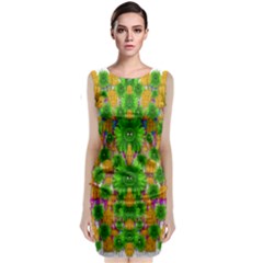 Jungle Love In Fantasy Landscape Of Freedom Peace Classic Sleeveless Midi Dress by pepitasart