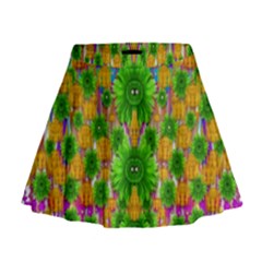 Jungle Love In Fantasy Landscape Of Freedom Peace Mini Flare Skirt by pepitasart