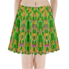 Jungle Love In Fantasy Landscape Of Freedom Peace Pleated Mini Skirt