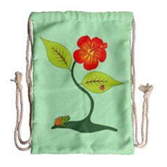 Plant And Flower Drawstring Bag (large) by linceazul