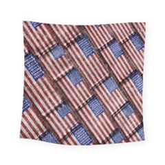 Usa Flag Grunge Pattern Square Tapestry (small) by dflcprints