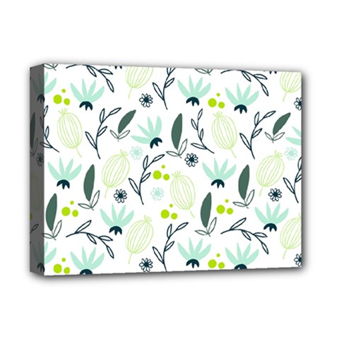 Hand Drawm Seamless Floral Pattern Deluxe Canvas 16  X 12   by TastefulDesigns