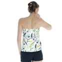 Hand drawm seamless floral pattern Strapless Top View2