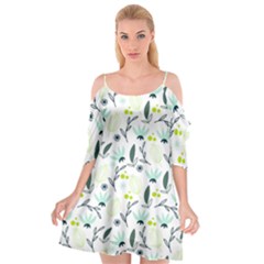 Hand Drawm Seamless Floral Pattern Cutout Spaghetti Strap Chiffon Dress by TastefulDesigns