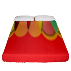 Colors On Red Fitted Sheet (king Size) by linceazul