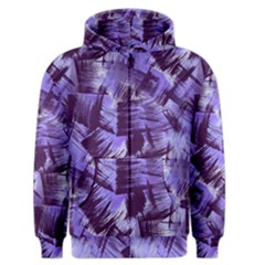 Purple Paint Strokes Men s Zipper Hoodie by KirstenStar