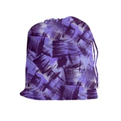 Purple Paint Strokes Drawstring Pouches (extra Large)